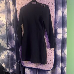 Zara Navy Long Sleeve Dress